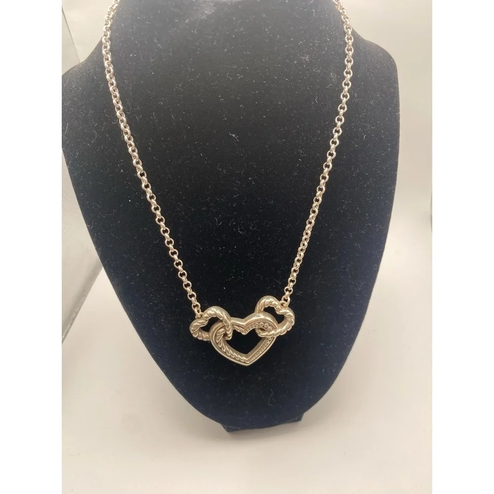 Brighton Connected By Love Hearts Pendant Necklace Silver plated